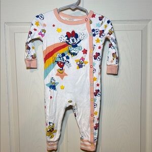 Disney Baby Girl’s Character Long Sleeve Onesie Pajama Size 9-12 Months